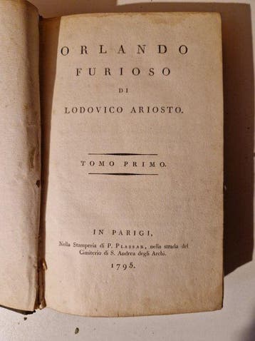 Lodovico Ariosto - Orlando Furioso - 1795