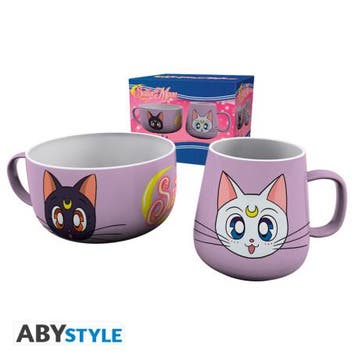 Sailor Moon Luna & Artemis Breakfast Set Mok + Kom, Ophalen of Verzenden, Nieuw