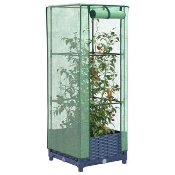 vidaXL Plantenbak verhoogd met kashoes 40x40x123 cm, Verzenden