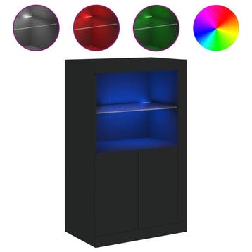 Bijzetkast Zwart LED | 62% Retour deal | Sla je slag, Huis en Inrichting, Kasten | Overige, Verzenden, Gebruikt