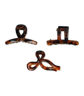 Haarspeld Haarklemmen 4cm – Recht Wave Strik – Bruin – Set