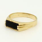 Ring - 18 karaat Geel goud - Onyx