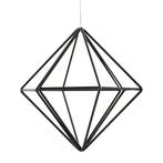 Zwarte Hangdecoratie Diamant Metaal 15cm, Verzenden, Nieuw