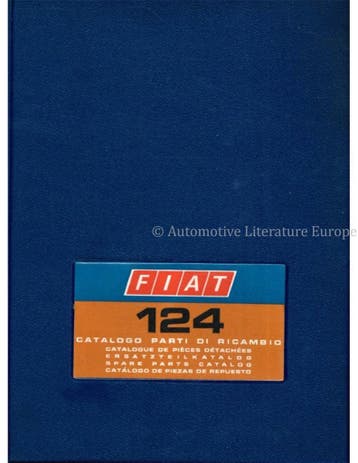 1972 FIAT 124 SEDAN ONDERDELENHANDBOEK