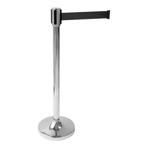 Afzetpaal RVS met uittrekbare snelband zwart 200cm |, Articles professionnels, Horeca | Équipement de cuisine, Envoi