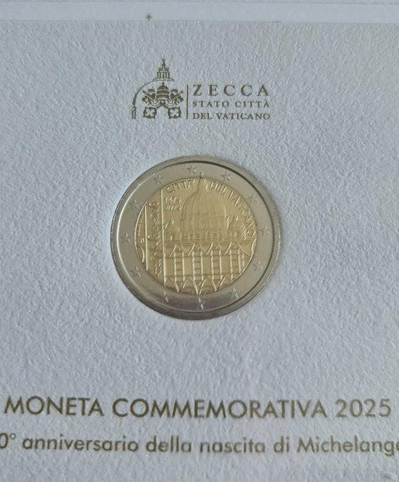 Vaticaan. 2 Euro 2025 Anno Santo + Michelangelo (2 coins), Timbres & Monnaies, Monnaies | Europe | Monnaies non-euro