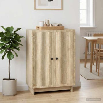 vidaXL Dressoir Sonoma Eiken 66 x 34,5 x 90 cm Bewerkt hout, Verzenden