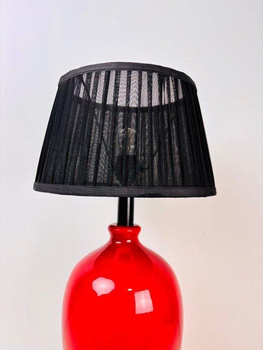 Lampe de table - Base de lampe rouge, style sang-de-boeuf. -, Antiquités & Art, Curiosités & Brocante