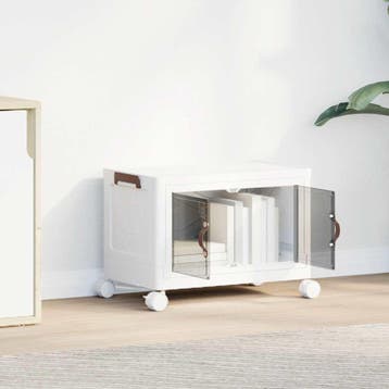 vidaXL Opbergbox stapelbaar met wielen 28 L 48,5x29,5x33 cm, Doe-het-zelf en Bouw, Verzenden, Nieuw