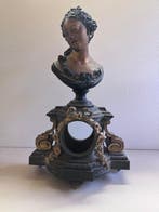 Klok - Brons, Zinklegering - 1910-1920 - vrouwelijk, Antiek en Kunst, Antiek | Klokken