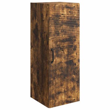 vidaXL Wandkast Gerookt eiken 33 x 34,5 x 90 cm Bewerkt hout, Verzenden, Nieuw