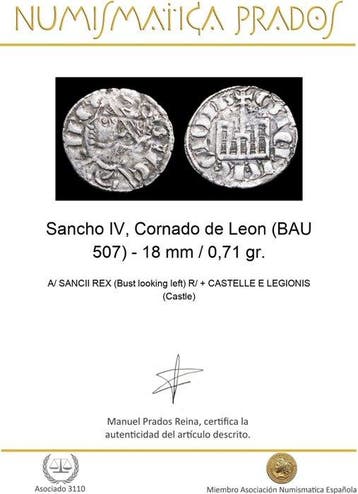 . Koningrijk Castilië en León Sancho IV (1284-1285). Cornado