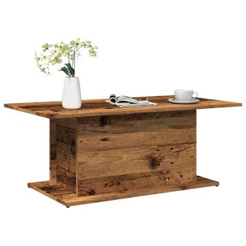 vidaXL Salontafel 102x55,5x40 cm bewerkt hout oude, Huis en Inrichting, Tafels | Salontafels, Verzenden, Nieuw