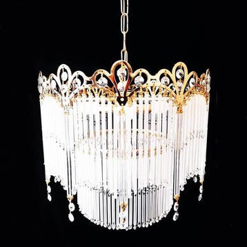 Plafondlamp - Messing, Kristal - Kaskade-lamp -70 cm, Nieuw