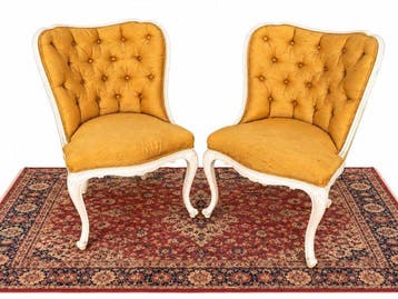 Fauteuil (2) - Hout, Textiel - Fauteuils