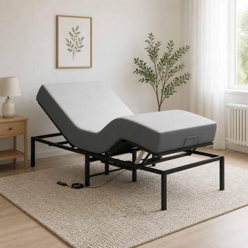 vidaXL Elektrisch Verstelbaar Bed Frame Zwart 90 x 190 x 48, Verzenden, Nieuw