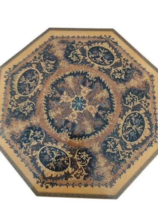 Bijzettafel - Marquetterie Tafeltje - Italiaanse Stijl -, Antiek en Kunst, Curiosa en Brocante