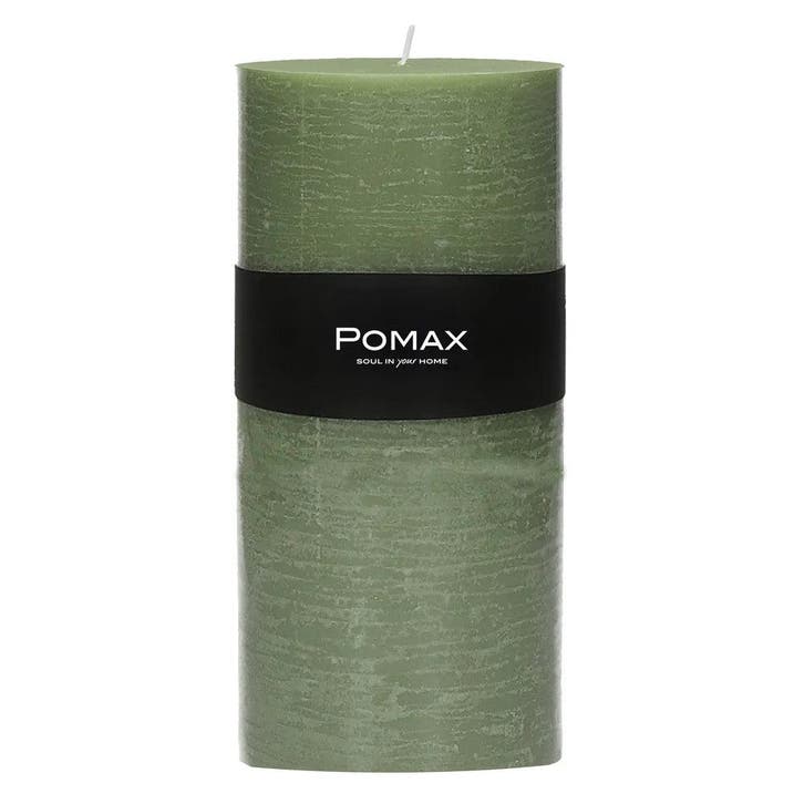 Pomax Kaars Avocado - Ø 10 x H 20 cm, Huis en Inrichting, Woonaccessoires | Kandelaars en Kaarsen, Nieuw, Verzenden