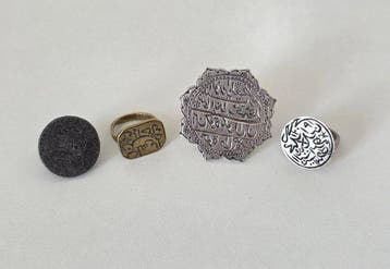 4 stuks Antiek zilveren stempels - Ottomaans, Arabisch.