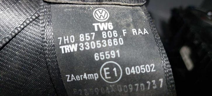 GORDEL 7H0 857 806 F VAK 55G Volkswagen Transporter T5, Auto-onderdelen, Interieur en Bekleding, Gebruikt, Volkswagen, Ophalen of Verzenden