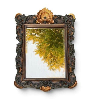 Spiegel- Hoorn des overvloed - 100 cm - Hout - Klassieke