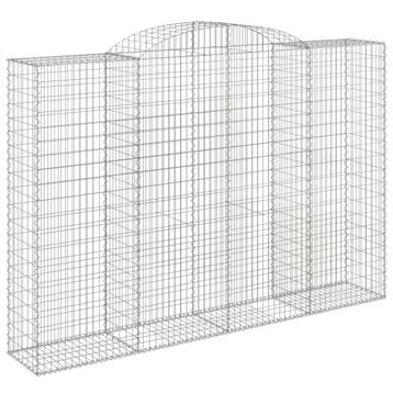 vidaXL Schanskorf gewelfd 300x50x200/220 cm gegalvaniseerd, Verzenden, Nieuw