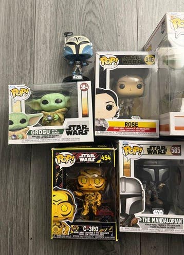 Funko - Funko Pop Grogu; The Mandalorian; Luke Skywalker;
