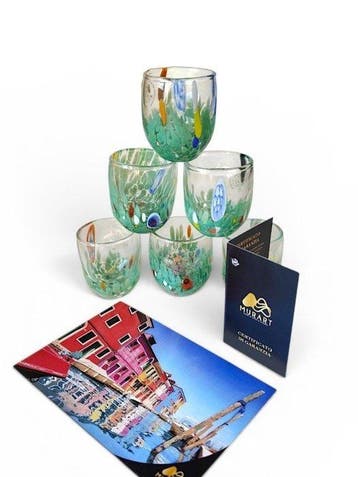 MurArt - MurArt - Drinkset (6) - Glas - Murrine Millefiori