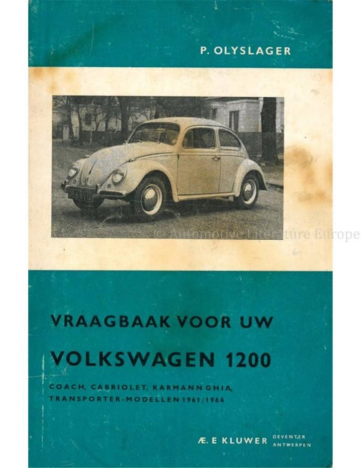 1961 -1964 VOLKSWAGEN 1200 VRAAGBAAK NEDERLANDS, Autos : Divers, Modes d'emploi & Notices d'utilisation