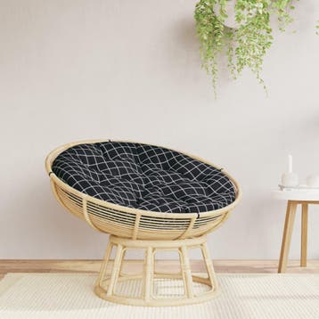 vidaXL Zitkussen rond ruitpatroon Ø 100x11 cm oxford stof, Huis en Inrichting, Woonaccessoires | Kussens, Verzenden, Nieuw