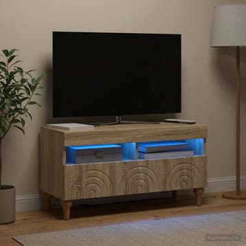 vidaXL LED tv-meubel ALKMAAR 81 x 35 x 43 cm Sonoma Eiken, Verzenden