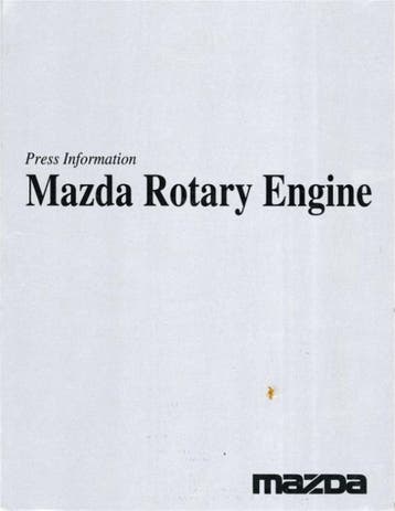 1993 MAZDA ROTARY MOTOR PERS BROCHURE, Nieuw