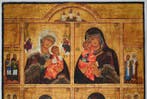 Icoon - Russisch-orthodoxe icoon Vierdelige icoon van de, Antiek en Kunst