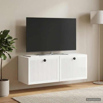 vidaXL Wandmontage TV-kast Hoogglans Wit 78,5 x 31 x 30 cm, Verzenden
