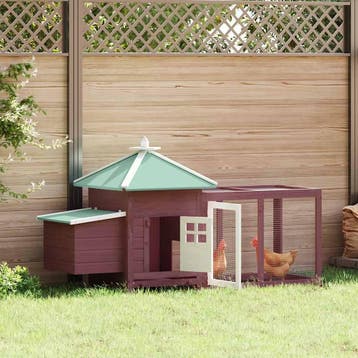 vidaXL Kippenhok met nestkast 190x72x102 massief vurenhout, Verzenden, Nieuw