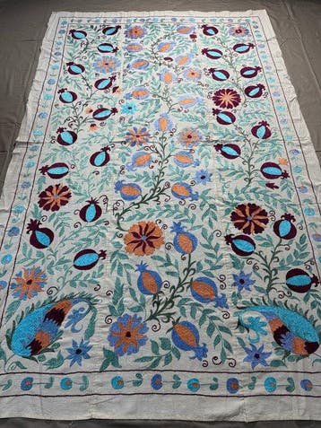 Suzane Rug - Kelim - 215 cm - 135 cm - Bank, Tafel, Muur,, Huis en Inrichting, Nieuw