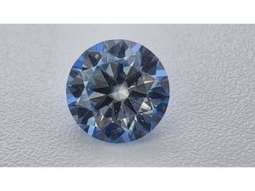 Veiling - Moissanite briljant 1.00 crt Blue ( GRA gecertific, Handtassen en Accessoires, Nieuw