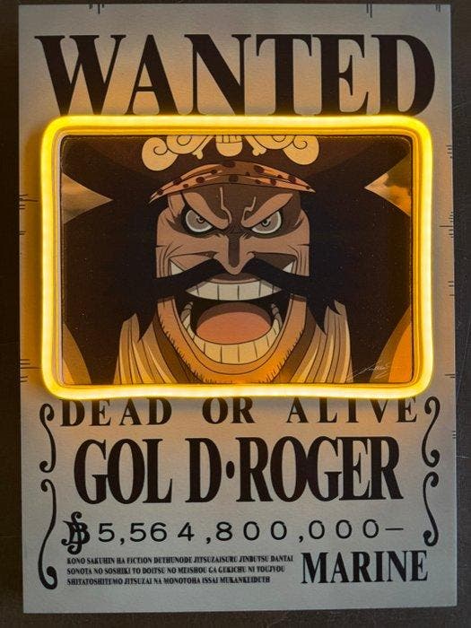 LEDMansion - Gezocht Gol D. Roger - 25x35cm - LEDMansion -, Consoles de jeu & Jeux vidéo, Consoles de jeu | Accessoires Autre