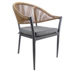 Stoel | PVC Rotan/Aluminium | Grijs/Cognac | In-/Outdoor |, Zakelijke goederen, Verzenden, Nieuw in verpakking