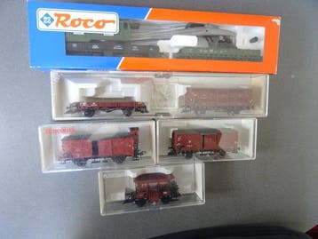 Fleischmann, Roco H0 - Ensemble de wagons de marchandises, Hobby en Vrije tijd, Nieuw