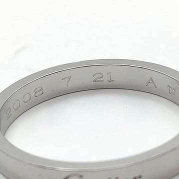 Cartier - Bague Platine - gravé