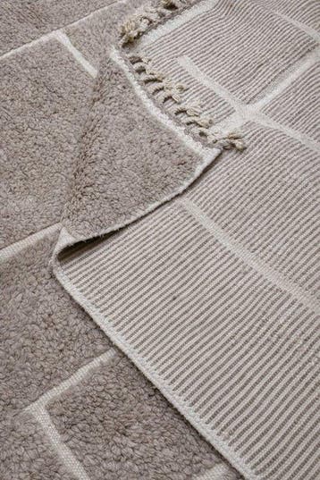 Berber - Vloerkleed - 280 cm - 207 cm - Taupe raster Beni, Nieuw
