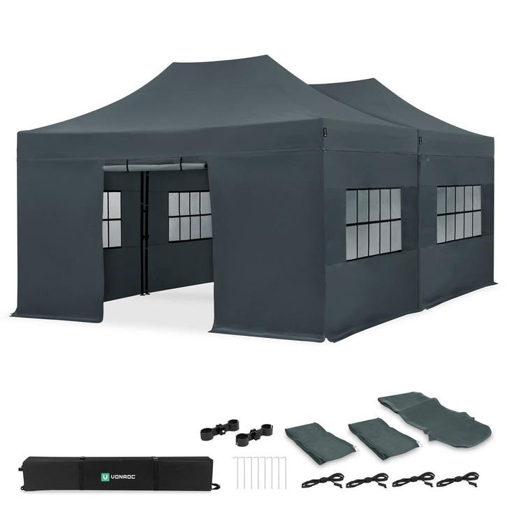 Partytent - 6x4.5 m - Premium easy-up Partytent | set incl., Jardin & Terrasse, Tonnelles, Envoi