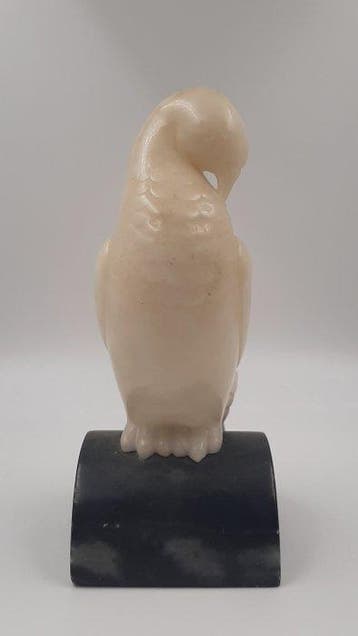 sculptuur, Art Déco, Tortora bianca - 18.5 cm - Onyx, Marmer
