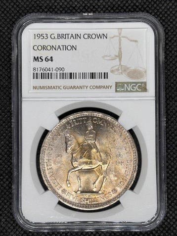 Verenigd Koninkrijk. 5 Shillings 1953 NGC MS64 (Zonder