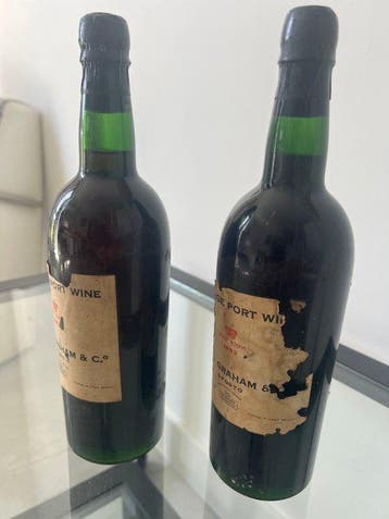1963 W. & J. Graham & Co. - Vintage Port - Porto - 2 Flessen, Verzamelen, Nieuw