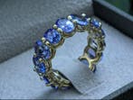 Bague déternité - 14 carats Or jaune Tanzanite
