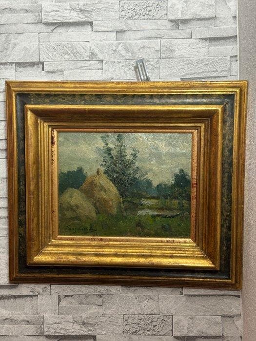 Frans Callebaut (1856-1930) - Haystacks, Antiquités & Art, Art | Peinture | Classique
