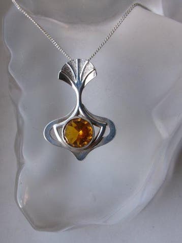 Zilver - Ketting met hanger - Art Nouveau-stijl, Antiek en Kunst