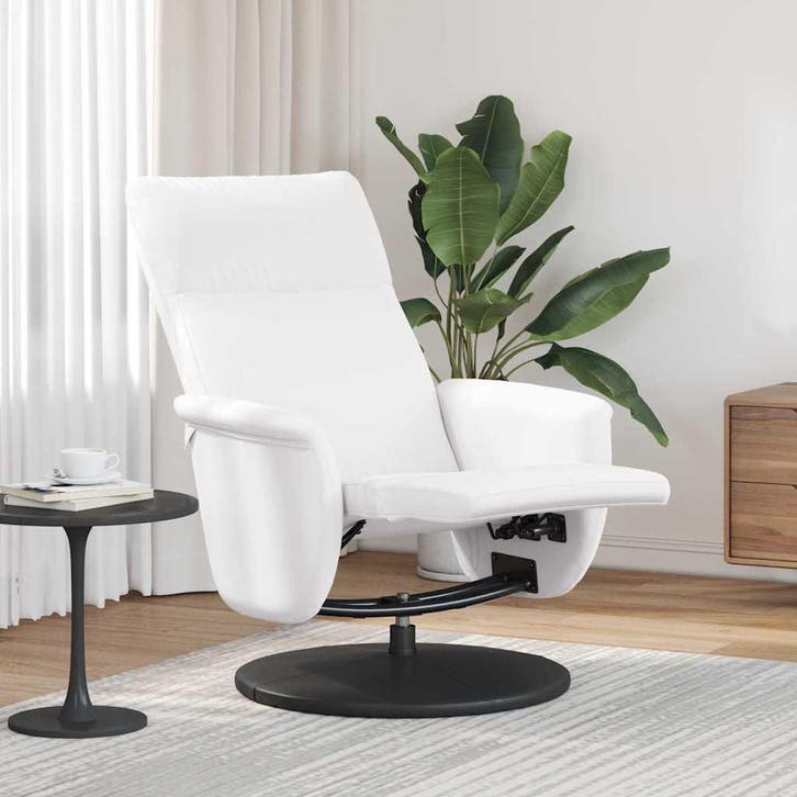 vidaXL Massage Relaxstoel Wit Kunstleer, Huis en Inrichting, Fauteuils, Nieuw, Verzenden